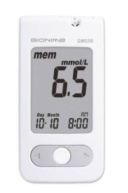 Blood Glucose Meter Kit Bionime 5 Seconds Stores up to 500 Results Requires Coding